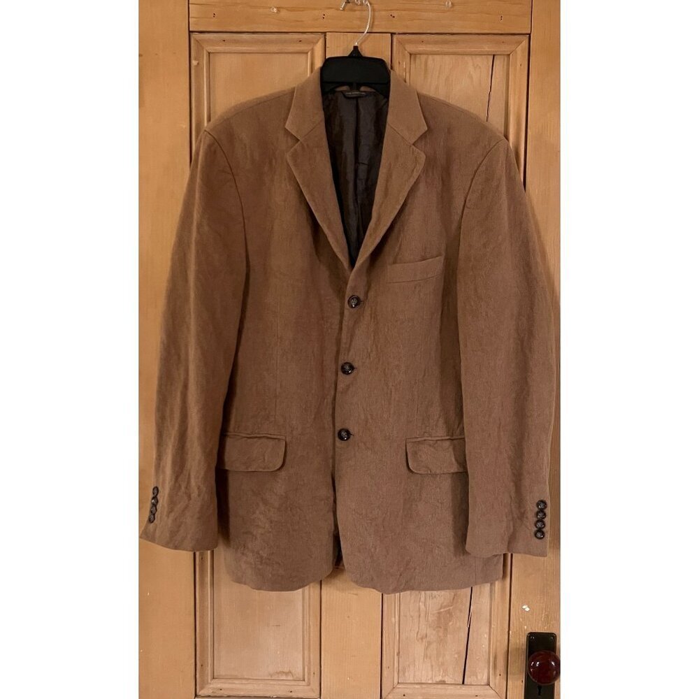 Banana Republic Mens Vintage Y2K 100% Camel Hair Jacket Size 42R Beige AN EXC - Picture 2 of 12